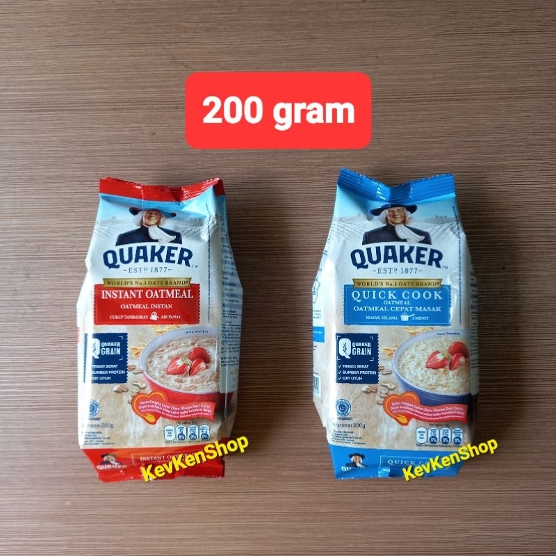 

Quaker Oat Instant Merah 200 gram atau Quick Cook Biru Oatmeal Sereal 200gram BPOM