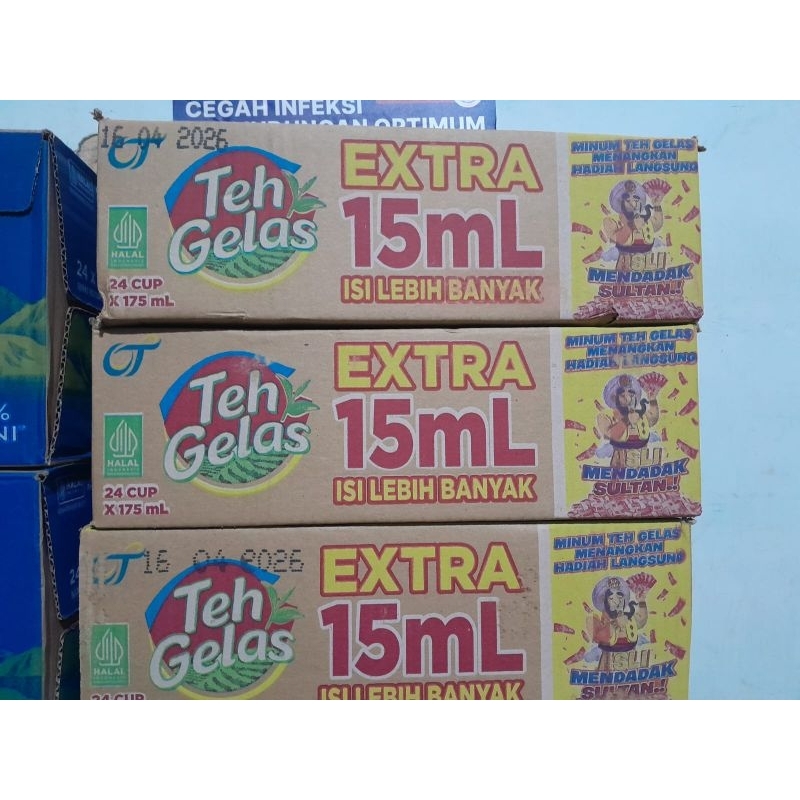 

teh gelas 1 dus isi 24 cup