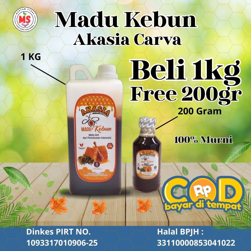 

PROMO MADU KEBUN MURNI 100% 1KG GRATIS 200GR
