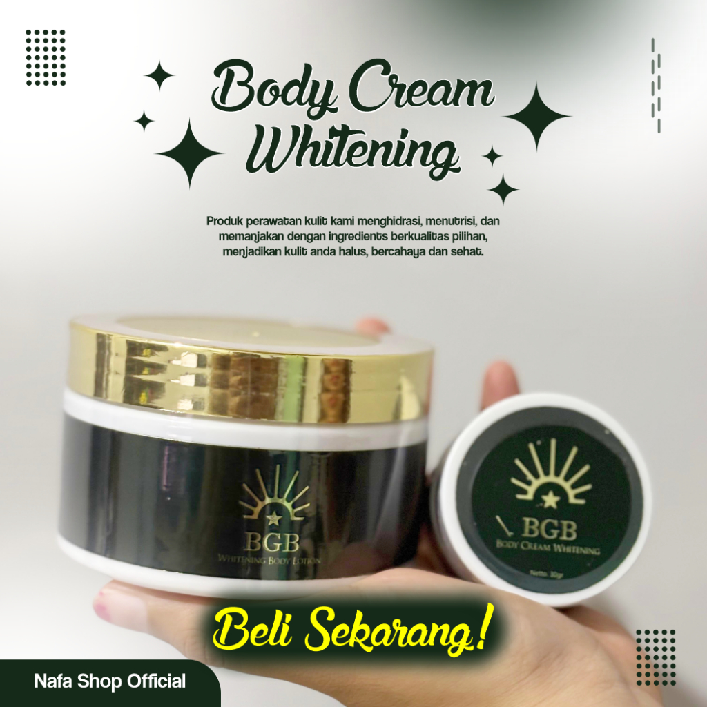 BGB Paket Pemutih Kulit - Brightening Body Lotion & Cream Bibit Whitening