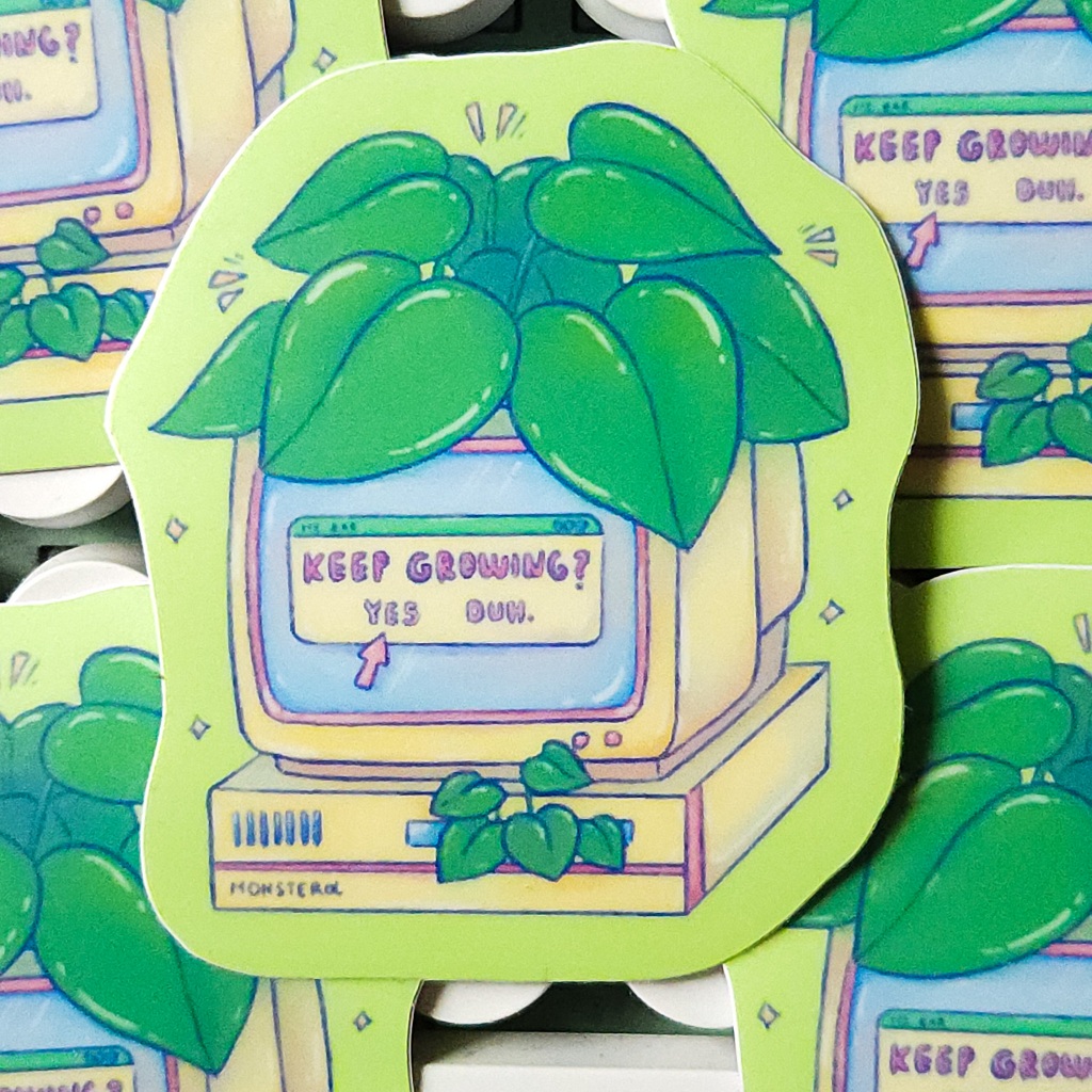 

Keep Growing Retro PC Affirmation Die Cut Stickers
