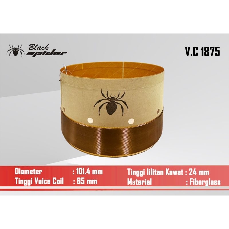 SPUL SPIKER BLACKSPIDER BS 1875 SPOOL SPEAKER 101,4MM VOICE COIL BLACK SPIDER 1875