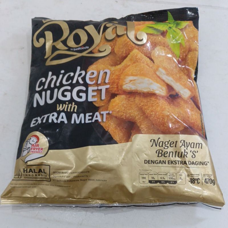 

BELFOODS Royal Nugget 500gr, with Extra Meat kemasan 500gr, Expired april 2026