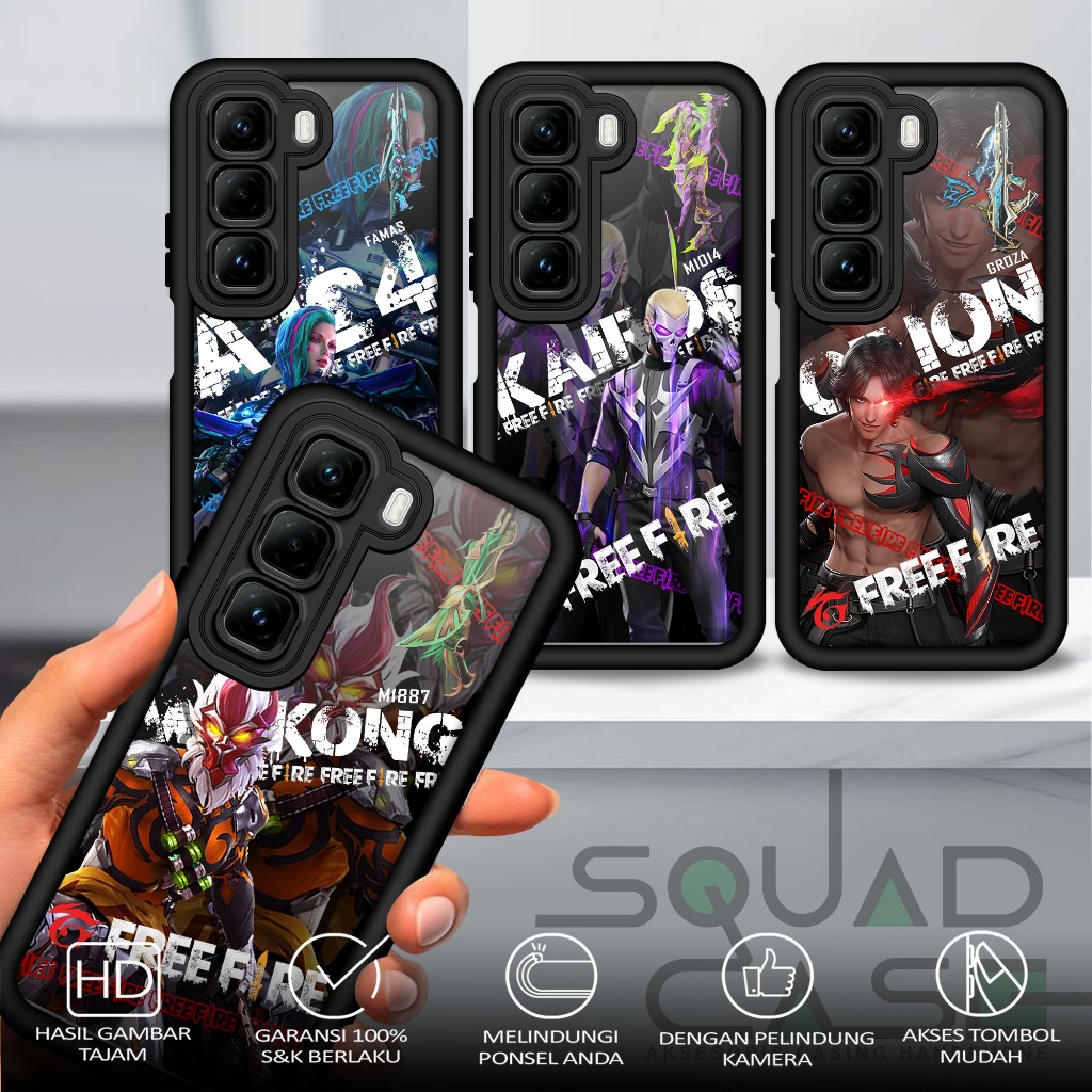Case INFINIX HOT 50 5G Casing terbaru Squad Case Motif FF Case hp Case hanphone Case terbaru case te