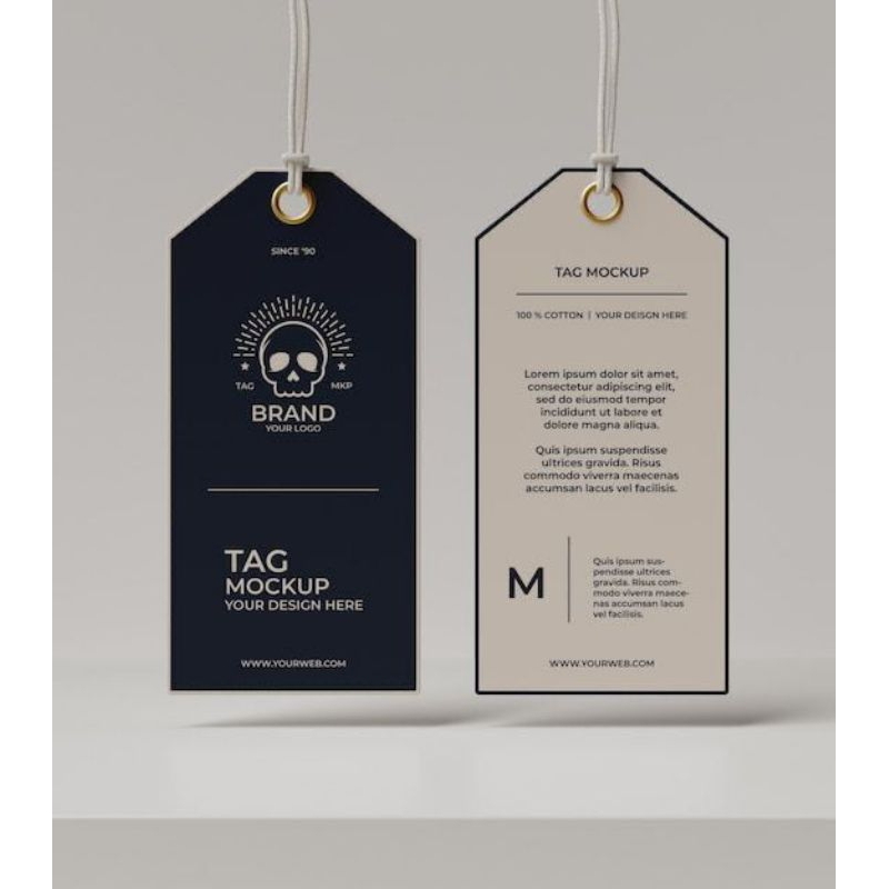 

(FREE DESAIN) HANGTEG TEBAL hang tag premium tag hangtag custom PLUS TALI (max diameter 5cm)