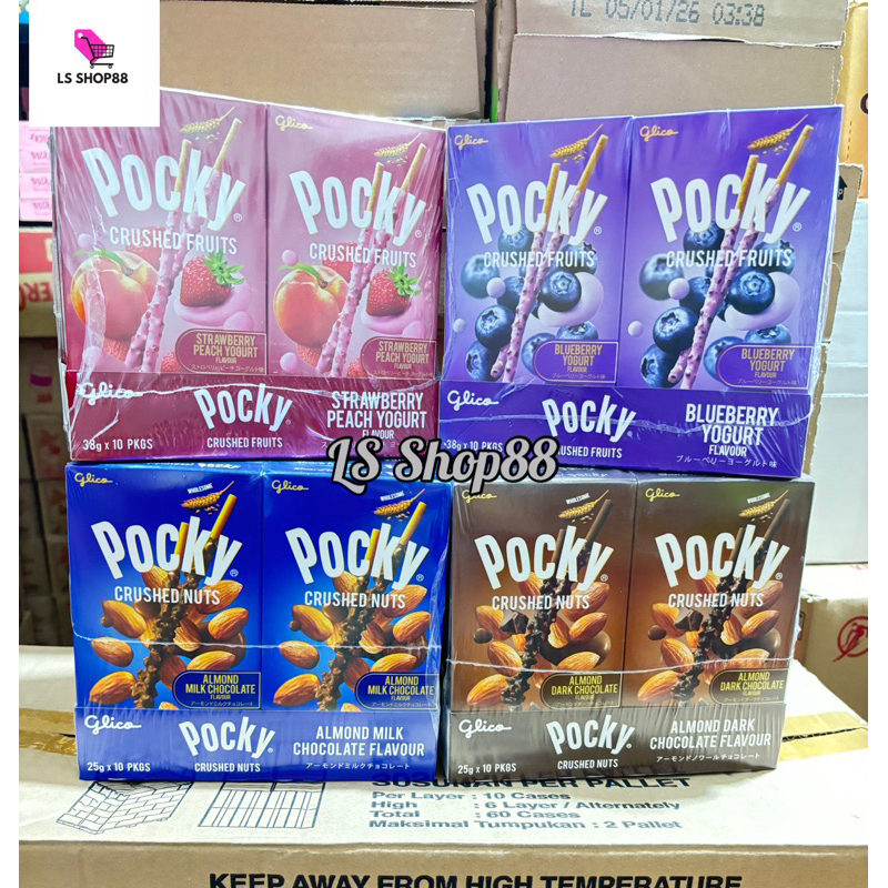 

POCKY Crushed Nuts Almond 25gr x 10 Pack (Box)