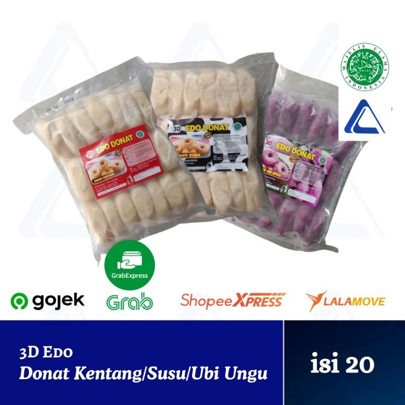 

Donat Kentang 3D isi 21 Plus Gula Halus
