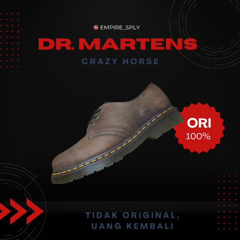 Sepatu Pria Dokmar Docmart Dr. Martens 1461 Crazy Horse Original