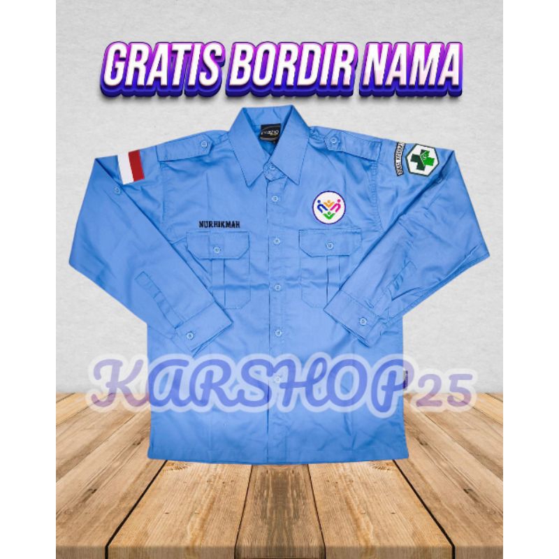 KEMEJA POSYANDU LENGAN PANJANG TERBARU KEMEJA KADER POSYANDU ATASAN BAJU KADER POSYANDU SERAGAM KADE