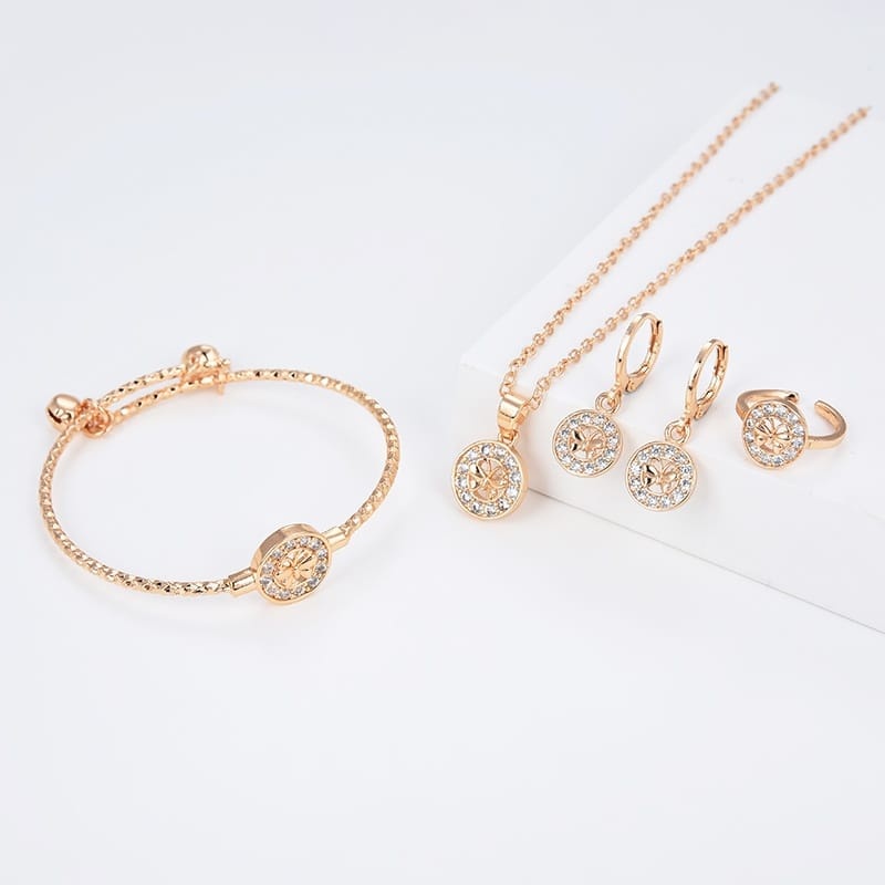 Set Perhiasan Anak Lapis Emas 24K - Perhiasan Anak/Balita 1 Set - Aksesoris Anak Perempuan