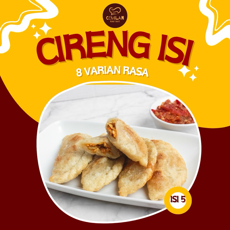 

Cireng isi ayam / 8 Varian rasa / isi 5 UK JUMBO