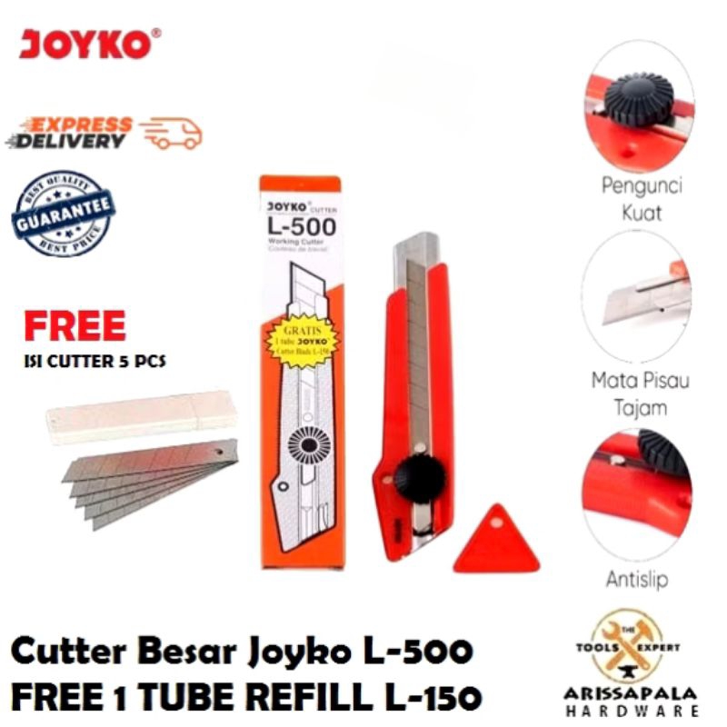

CUTTER JOYKO BESAR L-500 SILET L-50 PEMOTONG KERTAS KATER PEMOTONG SERBAGUNA MURAH