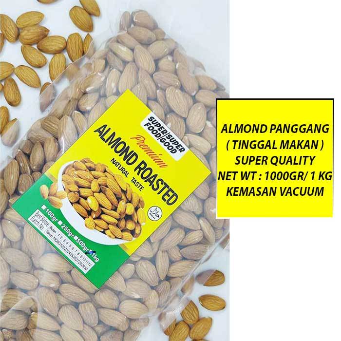 

Kacang Almon Panggang Super 1Kg - Almond Roasted 100% Original