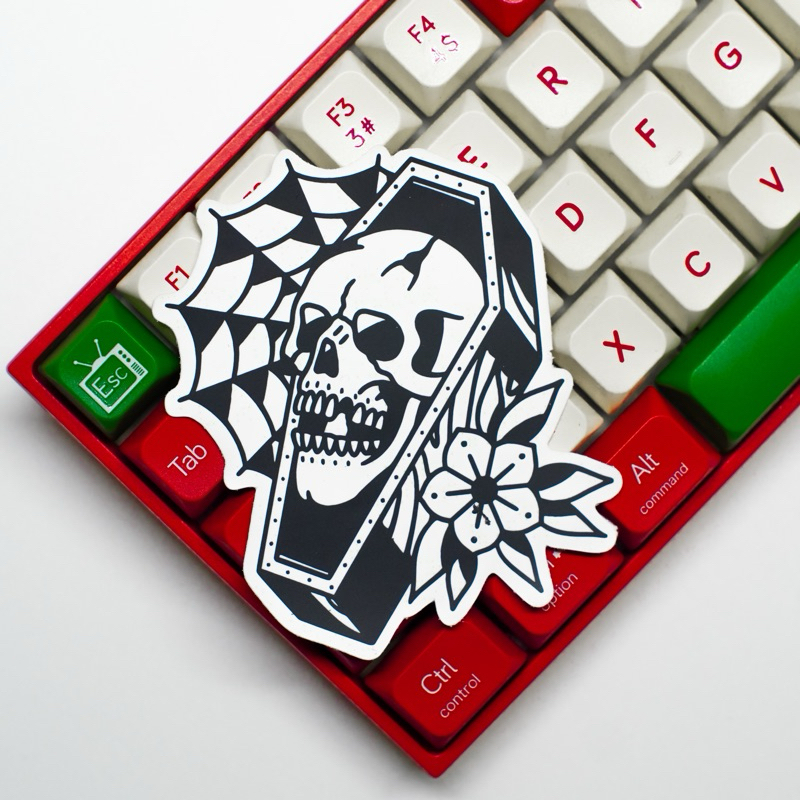 

STICKER COFFIN SKULL OLD SCHOOL TATTOO DESIGN