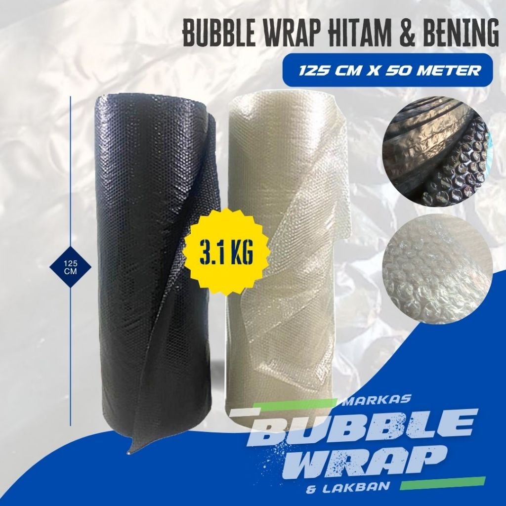 

Bubble Wrap Hitam Bening 125cm x 50meter