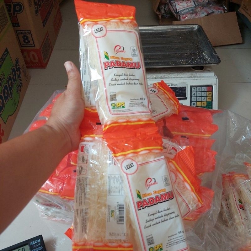 

Bihun jagung padamu 1 renteng isi 4 pcs @60 gram