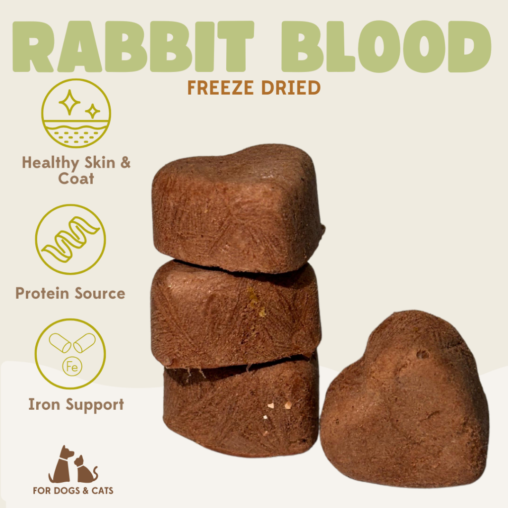 Dr Toots Fresh RABBIT BLOOD Freeze Dried/ Suplemen Penambah Darah Daging Ayam Kelinci /Healthy Treat