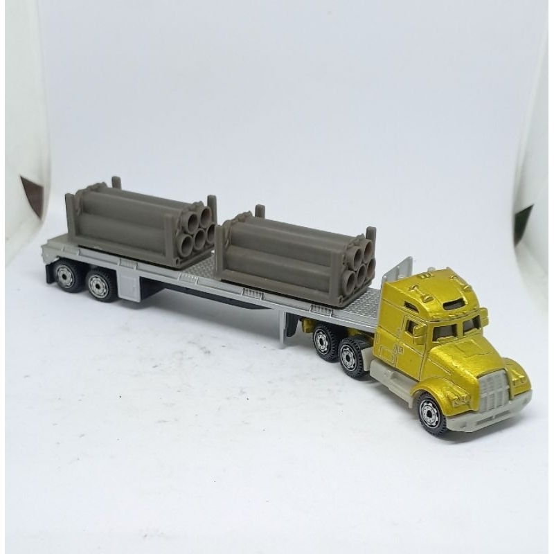 matchbox convoy tractor cab peterbilt kenworth aero pipe trailer truck 1/87 loose diecast (t)