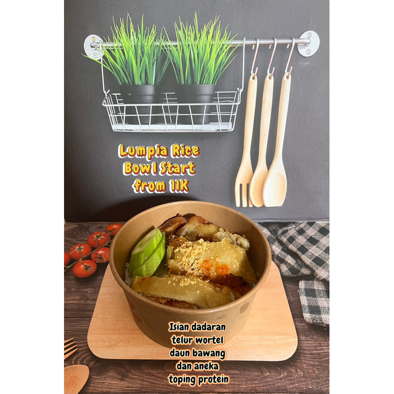

Lumpia Rice Bowl Varian Sosis/Ayam/Bakso/Ati Ampela