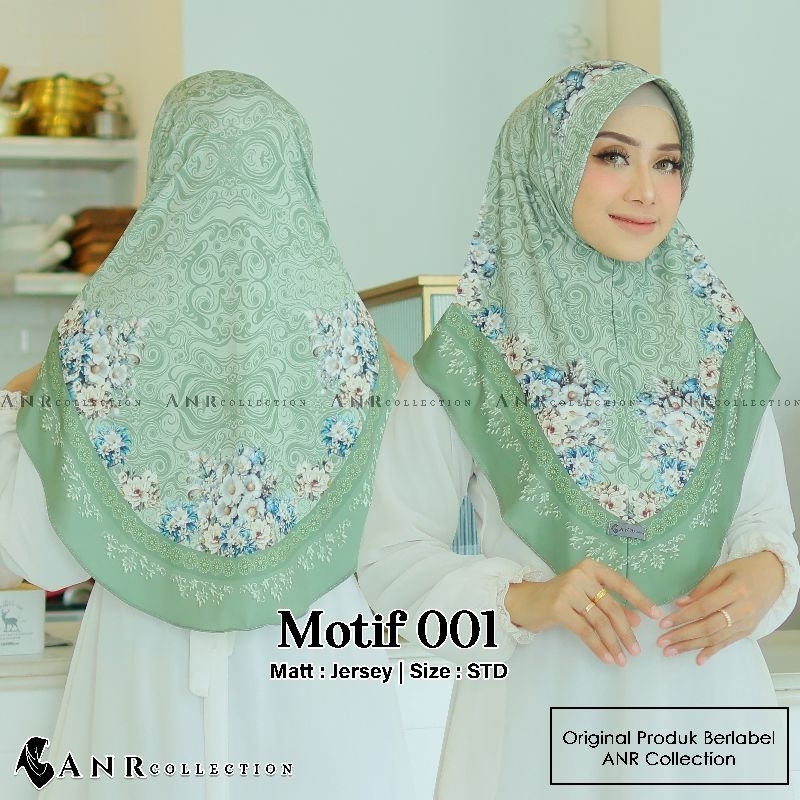 Hijab Bergo instan Motif Premium jilbab instan terbaru l Bergo Printing Syar'i Muslim Wanita Syari