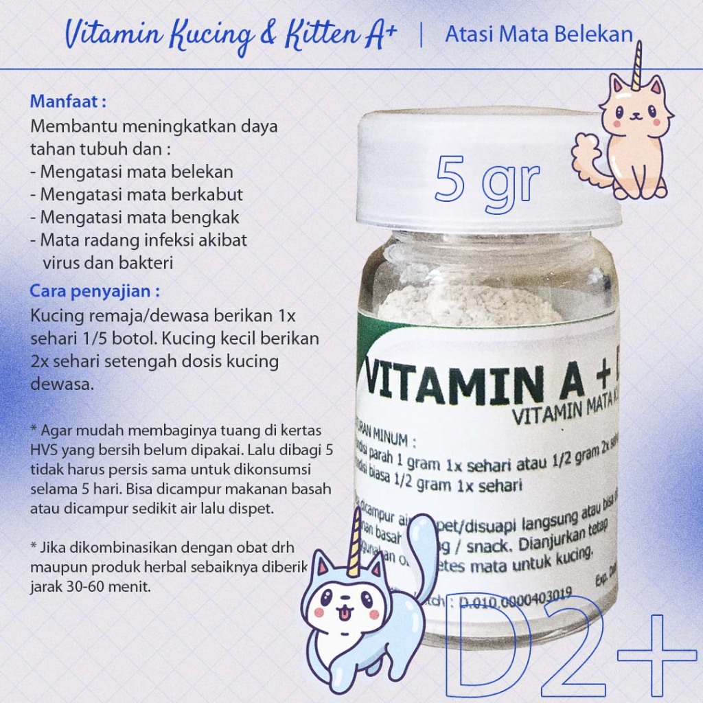 Vitamin A+ Untuk Mata Kucing