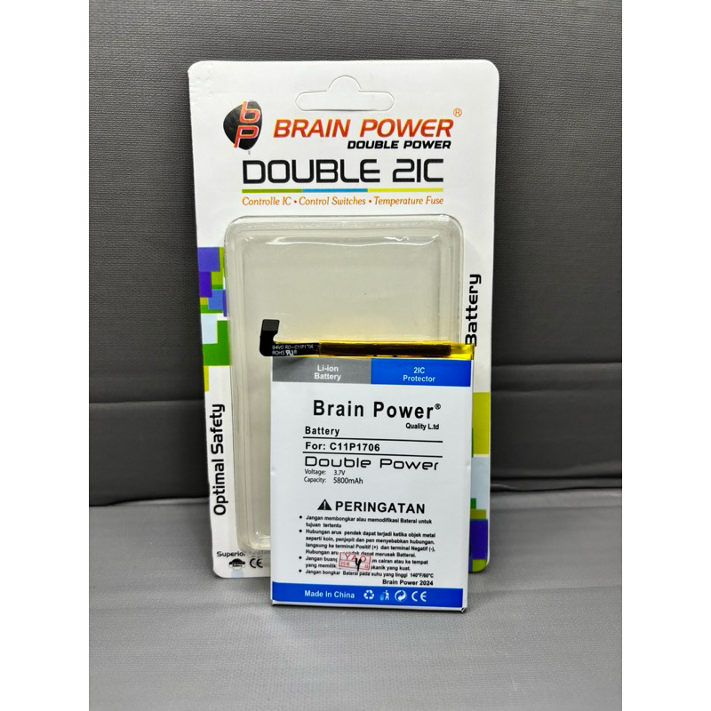 BATRE BATREI BATERAI BATTERY ASUS ZENFONE MAX PRO M1 M 1 M2 M 2 C11P1706 ZB602KL BRAIN DOUBLE POWER 