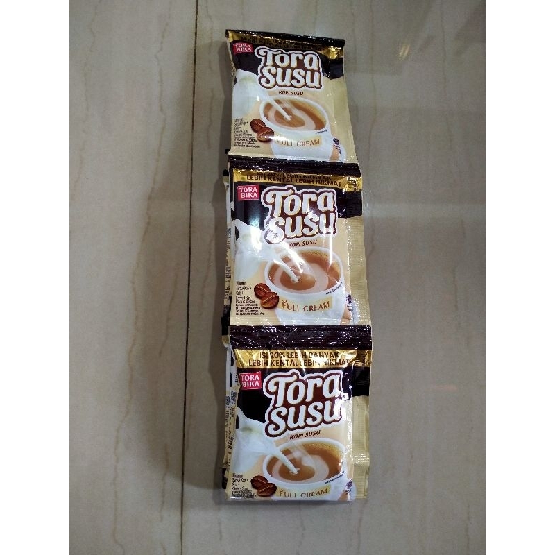 

Kopi Torabika Tora Susu 31gr, 1 renceng isi 10 sachet