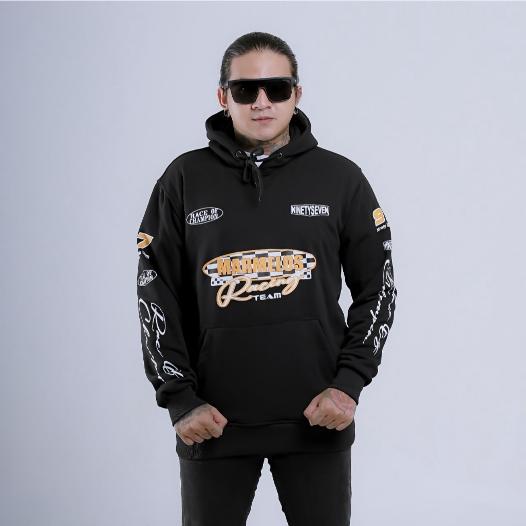 Sweater Hoodie Racing Pria - Switer Hoodie Nascar Hitam Race Champion Casual Distro Premium Marmelos