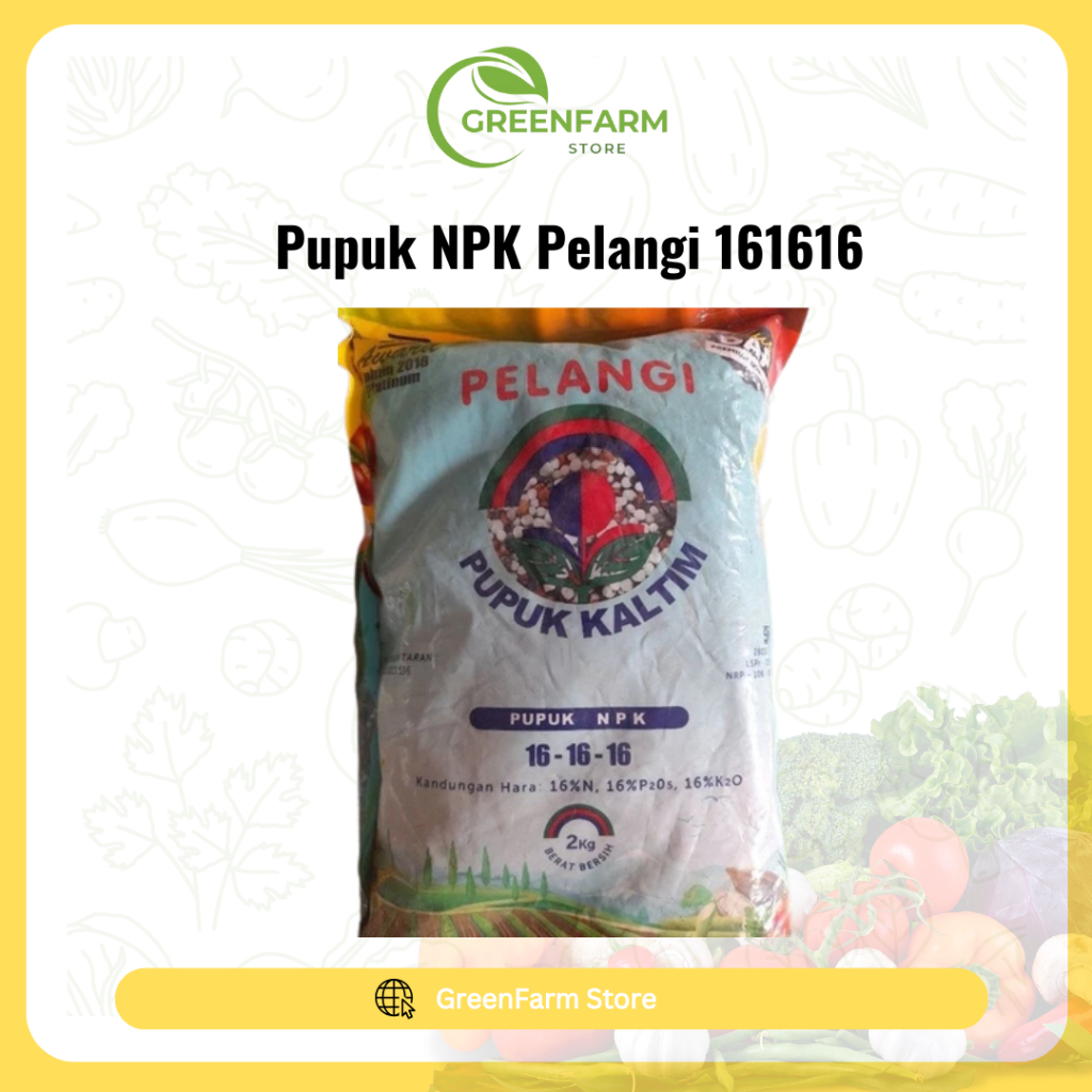 Pupuk NPK Pelangi 161616 Kemasan Pabrik 2KG