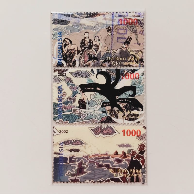

(AC) Perangko Indonesia 2002 Cerita Rakyat Seri 5 - Nyi Roro Kidul Set 3 pcs Used