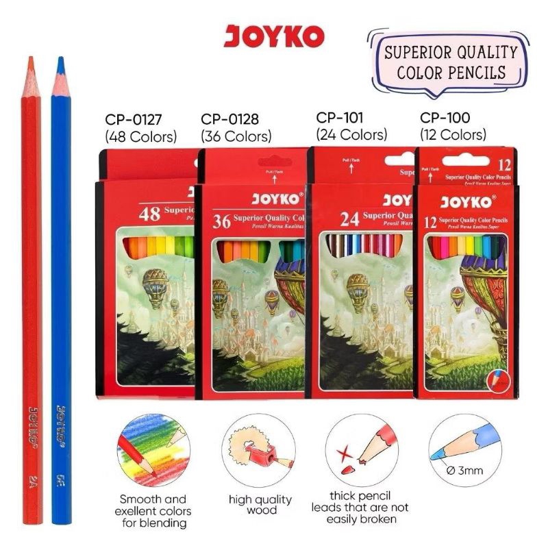 

Pensil Warna Joyko 12w Panjang