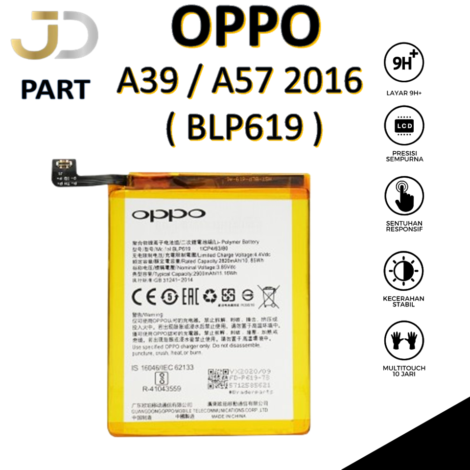 BATERAI OPPO BLP619 OPPO A39 / A57 2016  Batre Batrai Baterai ORIGINAL 100%