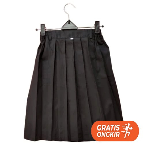 ROK HITAM PENDEK MODEL REMPEL SERAGAM SEKOLAH SD BAWAHAN ANAK PEREMPUAN TERLARIS