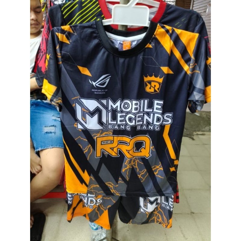 Setelan baju anak game gaming motif Mobile Legend RRQ Printing