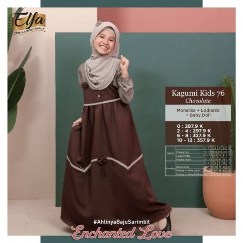 ETHICA KAGUMI KIDS 76 GAMIS ANAK