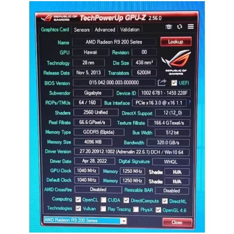 vga amd r9 290 4gb ddr5