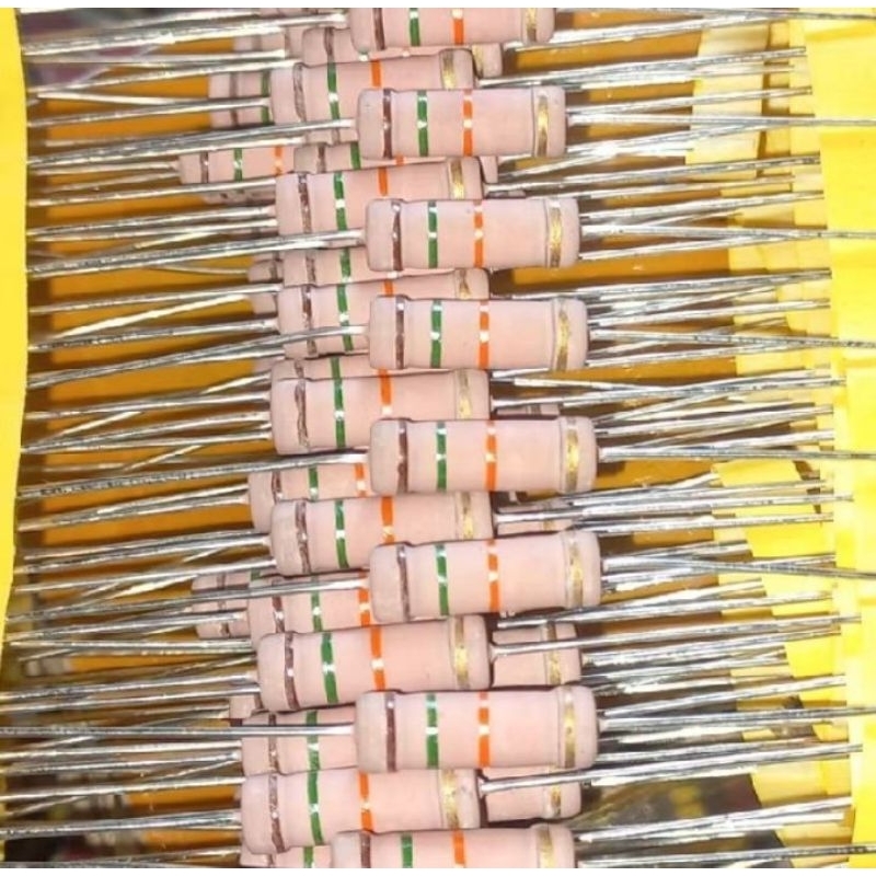 resistor 15k 3w hijau original japan R 15 K kilo 3 watt w 3watt 3wat Fajar Fajar elektro 2