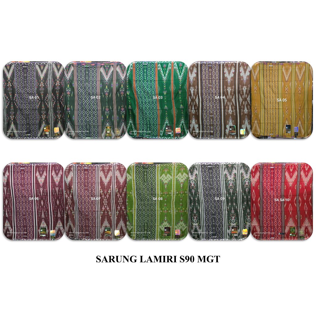 Sarung lamiri S90 MGT full sutra motif mustamin gunung timbul benang 210