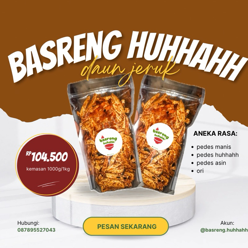 

BASRENG DAUN JERUK 1KG (ORI/PEDES MANIS/PEDES ASIN/PEDES HUHAHH)