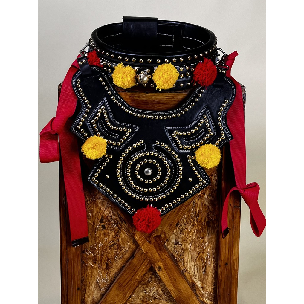 kalung domba garut / gongseng kulit sapi asli