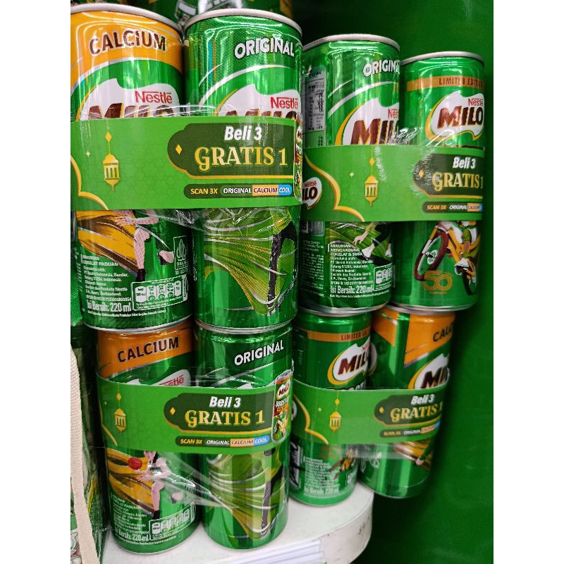 

MILO UHT ORI CAN BELI 3+1 X 220 ML
