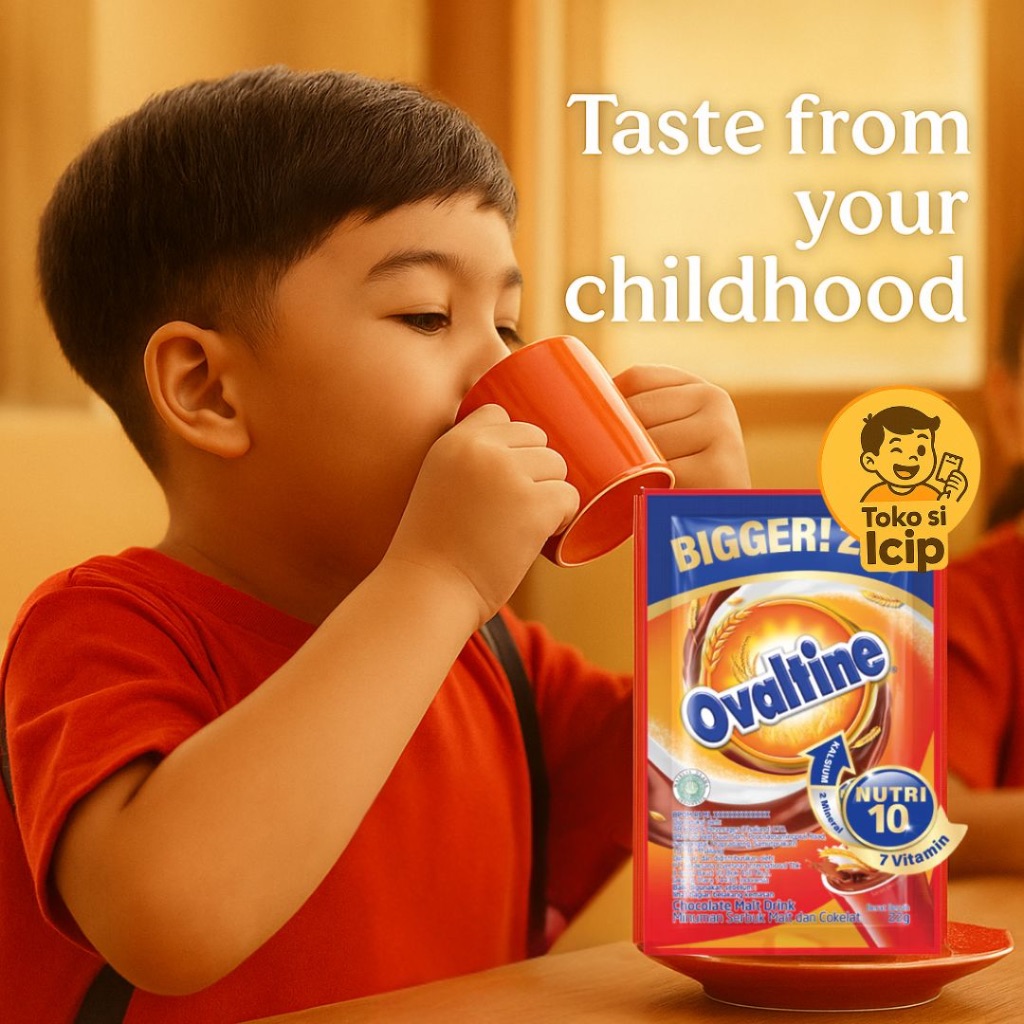 

[Sachet] Ovaltine Classic 22gr Nutri10 Satuan Minuman Susu Cokelat Malt Instant Halal BPOM