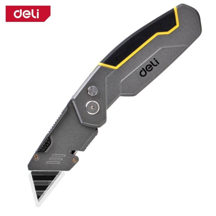 

Deli Utility Knife / Cutter Pisau Kayu Aluminium SK2 Auto-lock EDL006Z