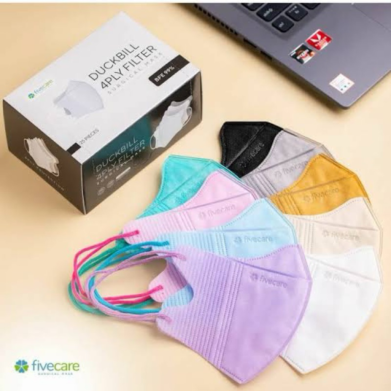 masker duckbill 4ply folter surgical mask fivecare isi 25pcs