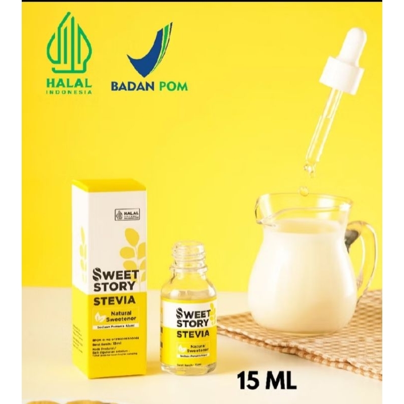 

Sweet Story Stevia Cair 15 ml (Pemanis Alami pengganti gula, 0 kalori, 0 gula)