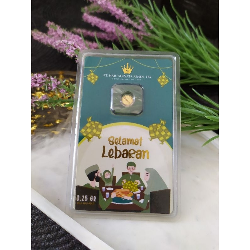 logam mulia mini gold selamat lebaran 0.25 gram