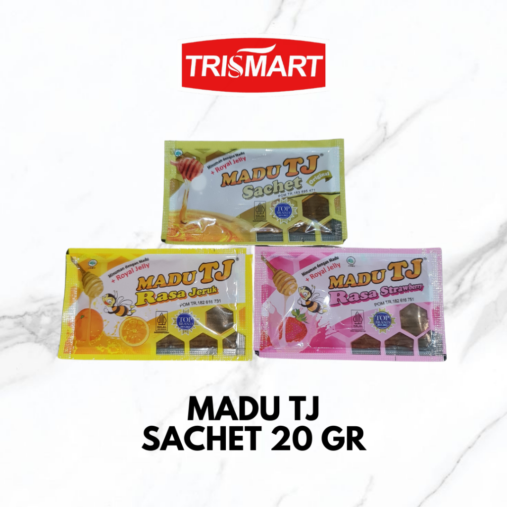 

MADU TJ SACHET MURNI 100% MADU ASLI ALAMI | ORIGINAL STRAWBERRY JERUK Honey