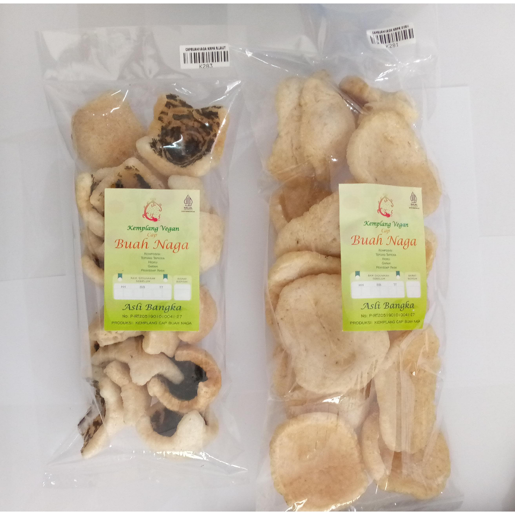 

Kemplang Vegan Cap Buah Naga Kerupuk Kemplang Panggang Oven Rumput Laut Snack Vege