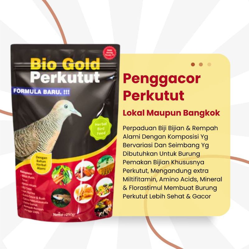 pakan burung berkutut - bio gold perkutut - penggacor perkutut  100% gacor