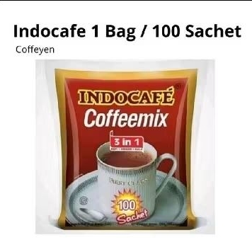

Indocafe coffeemix 2in1 20 gr isi 10 renceng/ 1 bag 100 sachet